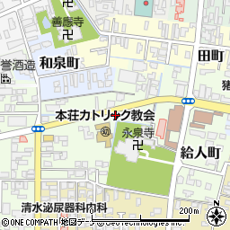秋田県由利本荘市給人町81周辺の地図