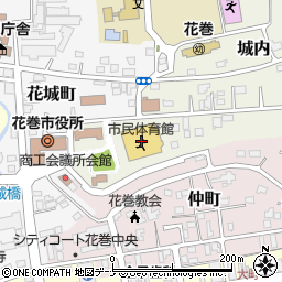 花巻市役所新館周辺の地図