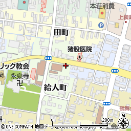 秋田県由利本荘市給人町13周辺の地図