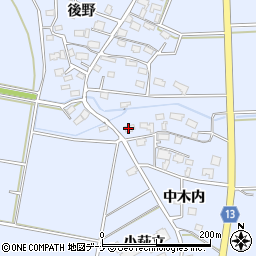 秋田県大仙市角間川町中木内169-1周辺の地図