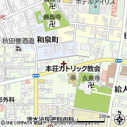 秋田県由利本荘市給人町82周辺の地図