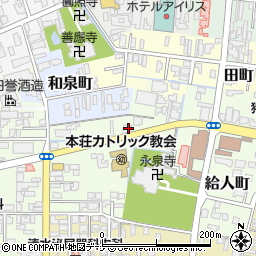 秋田県由利本荘市給人町80周辺の地図