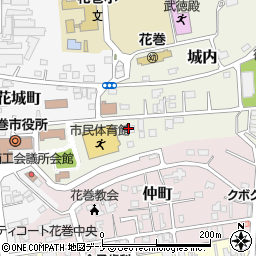 岩手県花巻市城内2-2周辺の地図
