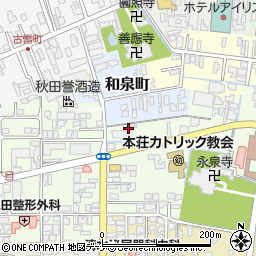 秋田県由利本荘市給人町85周辺の地図