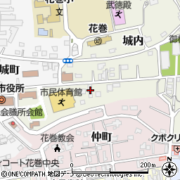 岩手県花巻市城内2-5周辺の地図