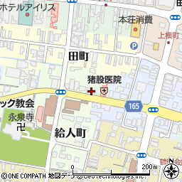 秋田県由利本荘市給人町7周辺の地図