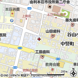 秋田県由利本荘市大門80周辺の地図
