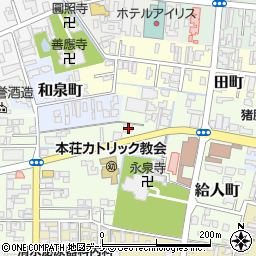 秋田県由利本荘市給人町80-3周辺の地図