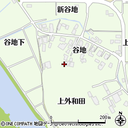 秋田県由利本荘市土谷谷地周辺の地図