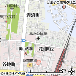 赤沼公民館周辺の地図