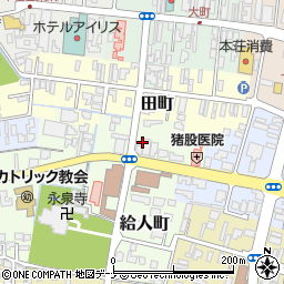 秋田県由利本荘市給人町20周辺の地図