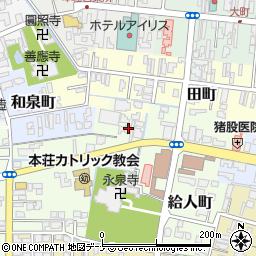 秋田県由利本荘市給人町72周辺の地図