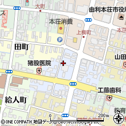 秋田県由利本荘市大門32周辺の地図