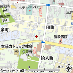 秋田県由利本荘市給人町34周辺の地図