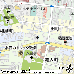 秋田県由利本荘市給人町71-2周辺の地図