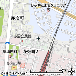 秋田県由利本荘市出戸町赤沼下道周辺の地図