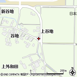 秋田県由利本荘市土谷新谷地周辺の地図