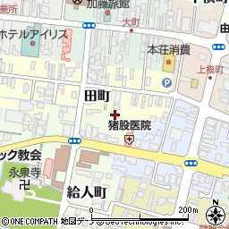 秋田県由利本荘市給人町26周辺の地図