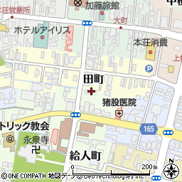 秋田県由利本荘市給人町24周辺の地図