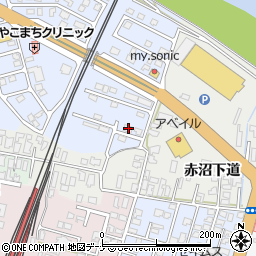 秋田県由利本荘市赤沼下93周辺の地図
