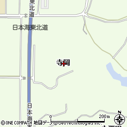秋田県由利本荘市土谷寺岡周辺の地図
