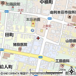 秋田県由利本荘市大門24周辺の地図