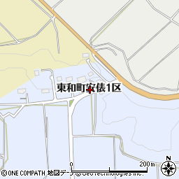 岩手県花巻市東和町安俵１区周辺の地図