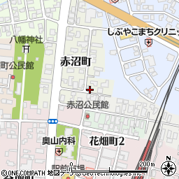 秋田県由利本荘市赤沼町周辺の地図