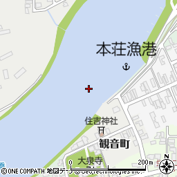本荘漁港周辺の地図