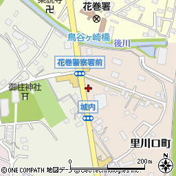 吉野家花巻中央店周辺の地図