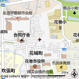 〒025-0075 岩手県花巻市花城町の地図