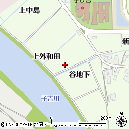 秋田県由利本荘市土谷谷地下周辺の地図