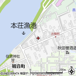 秋田県由利本荘市古雪町50周辺の地図