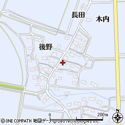 秋田県大仙市角間川町木内周辺の地図