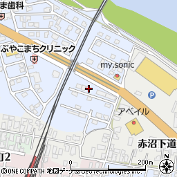 秋田県由利本荘市赤沼下52周辺の地図