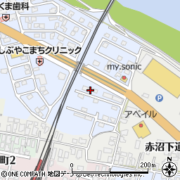 秋田県由利本荘市赤沼下52-4周辺の地図