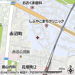 秋田県由利本荘市赤沼下412周辺の地図