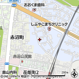 秋田県由利本荘市赤沼下413周辺の地図