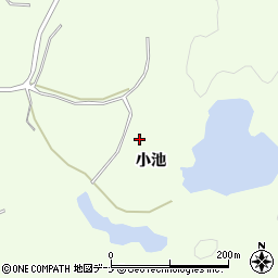 秋田県由利本荘市土谷小池周辺の地図