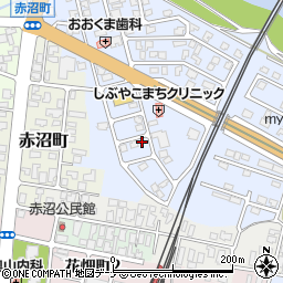秋田県由利本荘市赤沼下413-5周辺の地図