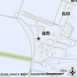 秋田県大仙市角間川町後野97周辺の地図