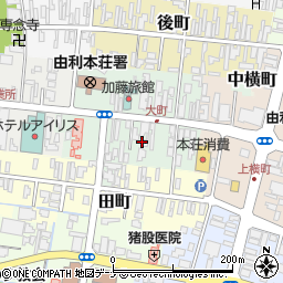 秋田県由利本荘市中町10周辺の地図