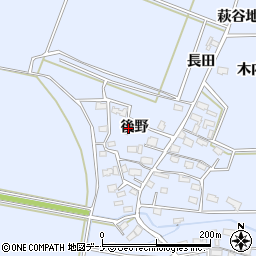 秋田県大仙市角間川町後野96周辺の地図