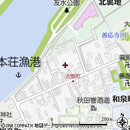 秋田県由利本荘市古雪町42周辺の地図
