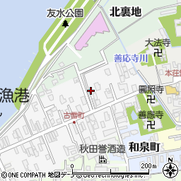 秋田県由利本荘市古雪町32周辺の地図