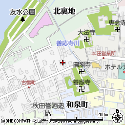 秋田県由利本荘市古雪町4周辺の地図