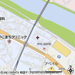 秋田県由利本荘市赤沼下14-2周辺の地図