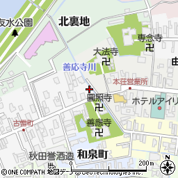 秋田県由利本荘市古雪町1周辺の地図