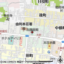 秋田県由利本荘市中町32周辺の地図