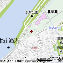 秋田県由利本荘市北裏地周辺の地図